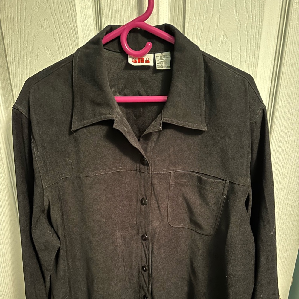 Black suede feeling shirt